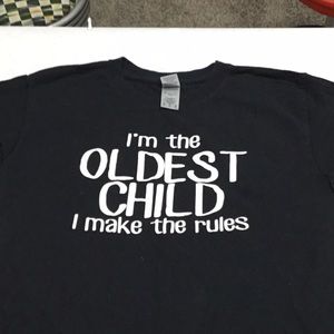 Black shirt , short sleeve